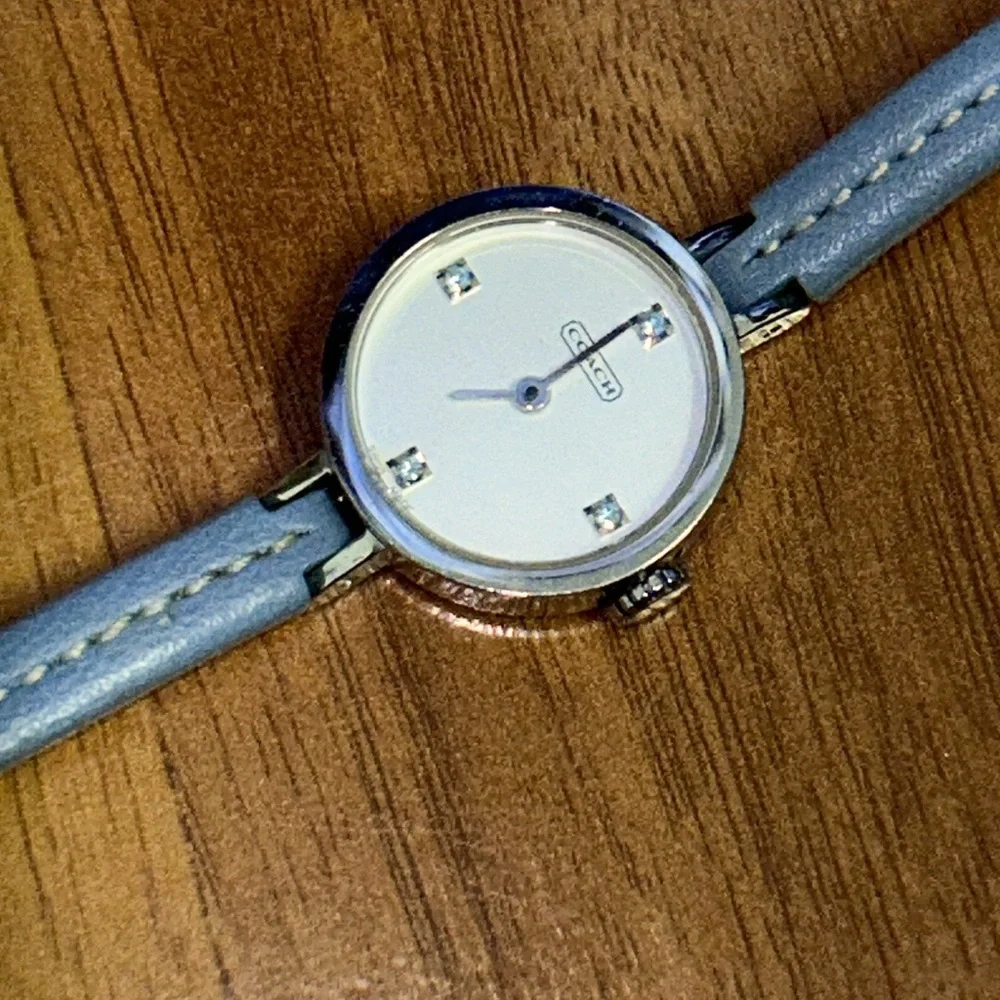 Vintage Coach Watch with Rhinestone Markers